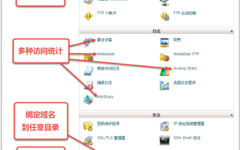cPanel面板功能介绍