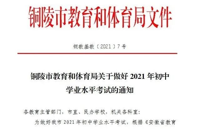 铜陵市2021年初中学业水平考试总分870分，含综合素质评价20分