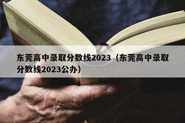 2023年广东东莞各高中中考分数线、录取时间及结果查询安排全攻略