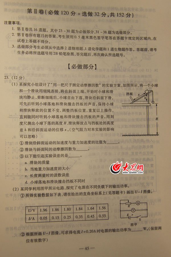 2011山东理综真题解析,高考冲刺必备指南,高三考生必看秘籍