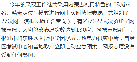 内蒙古高考志愿填报必须用这个网站吗？