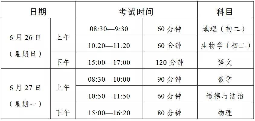 2022年济南中考时间确定了吗？