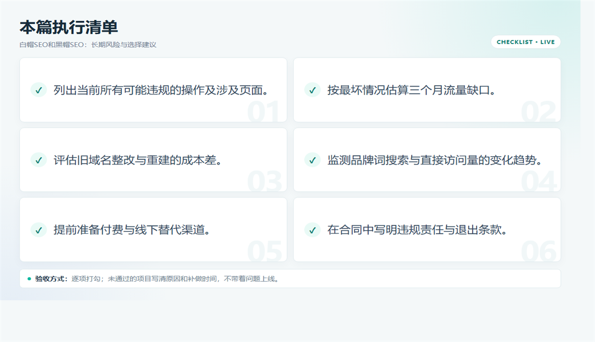 白帽与黑帽SEO：恢复成本、品牌损失与退回路径 配图2