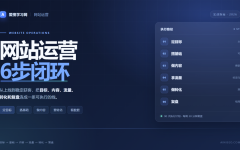 网站运营6步闭环与90天执行计划封面图